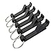 Set of 5 - JUSTMIKE'S Black Key Chain Beer Bottle Opener / Pocket Small Bar Claw Beverage Keychain Ring
