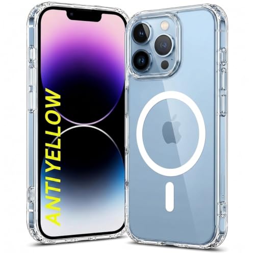 Image of DIZORO Crystal Clear Magnetic Compatible with iPhone 13 Pro Max Case with Anti-Yellow Anti-Scratch Shockproof Transparent Cover