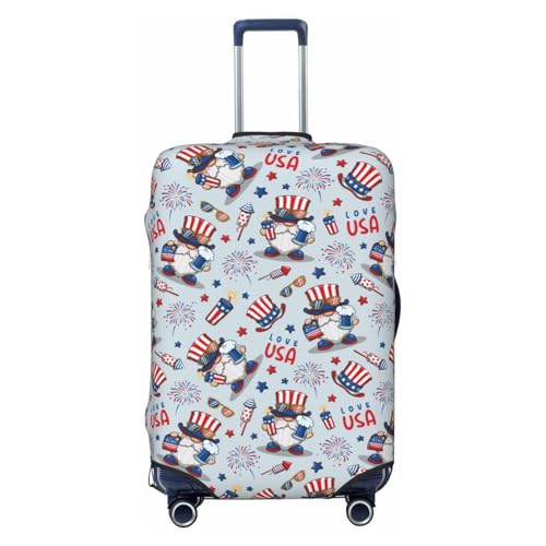 I Love Usa Print Luggage Cover For Suitcase,Washable Elastic Travel Suitcase Protector With Zipper Closure And Bottom Buckle – Fits 18-32