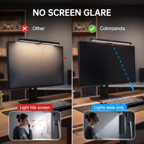 Image of Monitor Light Bar, Fit for Curved /Flat Monitor, Eye-Care USB Reading LED Task Lamp with Touch Control, No Screen Glare Dimmable Desk Lamp Computer Monitor Light Bar for Screen Home Office