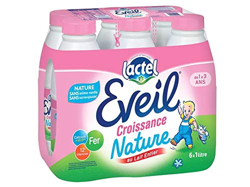 Lactel Eveil Croissance Lait Entier 6 x 1L