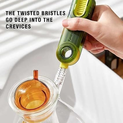 Fitaza 3 in 1 Multifunctional Cleaning Brush, Water Bottle Brushes for Cleaning, Cup Lid Cleaner Brush, Grand Kitchen 3 in 1 Cleaning Brush for Water Bottles, Travel Bottle Cleaner Kit 2