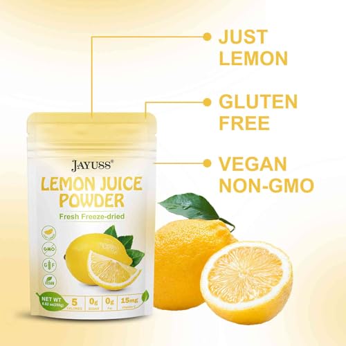 image for JAYUSS Lemon Juice Powder 8.82 Ounce, 100% Natural, Freeze Dried Lemon