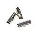 20mm or 3/4 inch Ribbon Clamp Crimps with Loop -- Silver