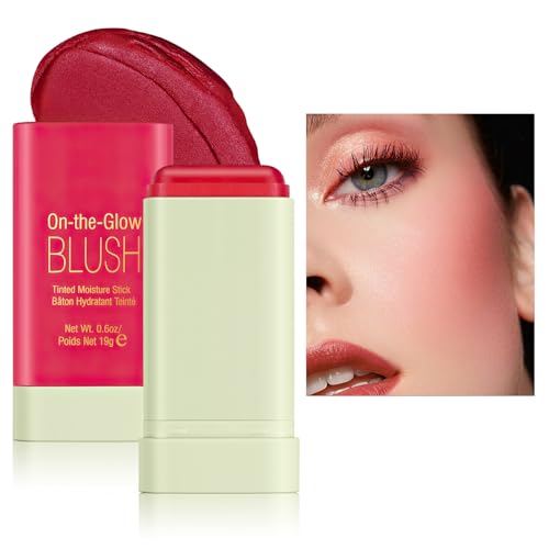 MIELIKKI Cream Blush Stick for Cheeks, Multi-Use Moisturizer Stick, Luxuriously Blendable Color, Natural Dewy Finish, Soft Pink Color, Waterproof