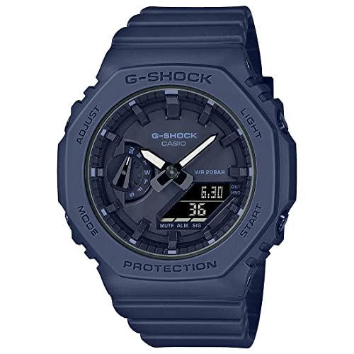 Image of Casio Women Leather G-Shock AnalogDigital Blue Dial Gma-S2100Ba-2A1Dr (G1329), Band Color-Blue