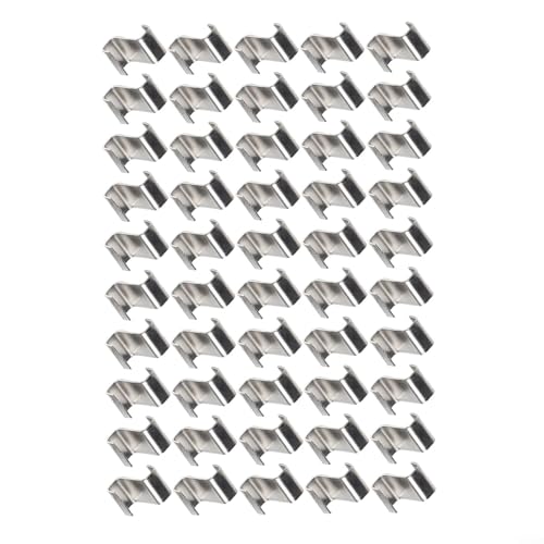 Clip a Z per vetrate serre, in acciaio inox, a molla, supporto di ricambio per telaio in alluminio, manutenzione serra (50 pezzi)