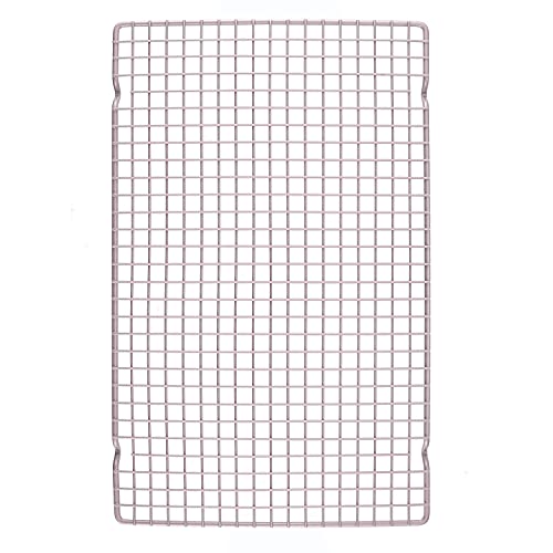 CHEFMADE Baking and Cooling Rack, 16.3-Inch Non-Stick Bold-Grid Design Rectangle Wire Rack for Oven Baking (Champagne Gold)
