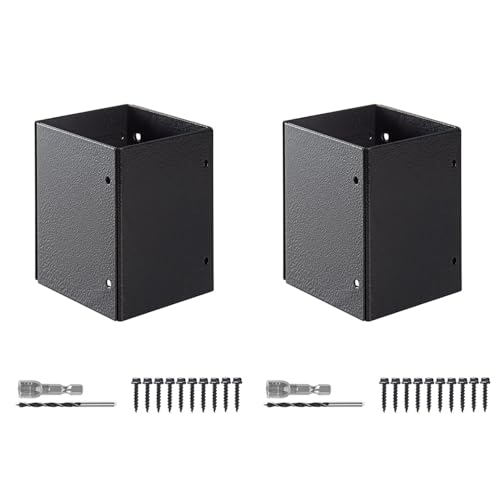 2 Set Stainless Steel Post Protector Base Railing Post Cover 5