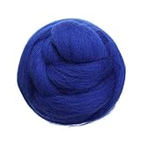 PDTO 100g Filzwolle, Nadelfilz Wolle, Märchenwolle für Nassfilzen und Trockenfilzen (Schatzblau)
