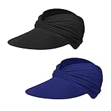 Outink Women Sun Visors Hats UV Protection Sun Hats with Wide Brim Foldable Summer Beach Sports Caps