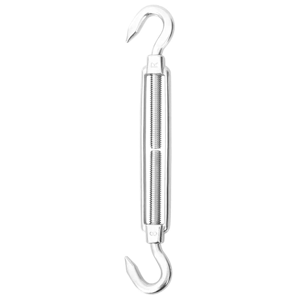 9-teiliges Sonnensegel Zubehör-Set Edelstahl mit Spanner Karabinerhaken und Wandösen für Garten Balkon Terrasse Outdoor Montage und Sonnenschutz