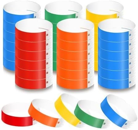 Ticket Wristbands Events Wristband Paper Wrist Bands Party 500Pc (Colourful)