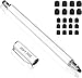 Metro 2 en 1 Stylet Tablette Stylus Pointe Fine Écran Tactile Capacitif Stylo+ 20 Embouts de Rechange pour Smartphones Comprimés iphone ipads Samsung Galaxy Huawei (Blanc)