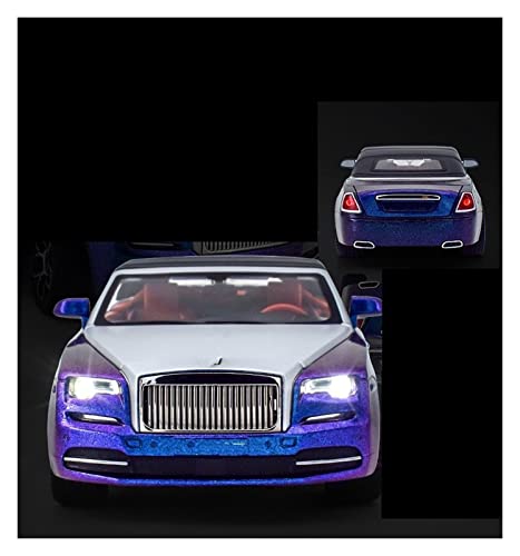Lokgie Scale Model For Rolls-Royce Yaoying Car Model Alloy Convertible Sound And Light Pull Back Car Decoration Gift 1:24 Metal/Plastic (Color : Blue) #TOP1