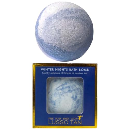 Luxury Tan Remover Bath Bomb – by Lusso Tan. Organic, Vegan and Cruelty-Free Self-Tan Eraser. Natural Essential Oils. Paraben Free. Fast-Action. Remove Fake Tan in 10 Minute Soak Winter Nights Scent