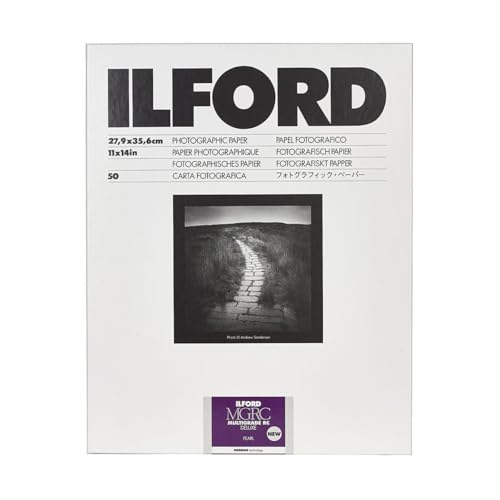 Ilford Multigrade V RC Deluxe Pearl Surface Black & White Photo Paper, 190gsm, 11x14, 50 Sheets