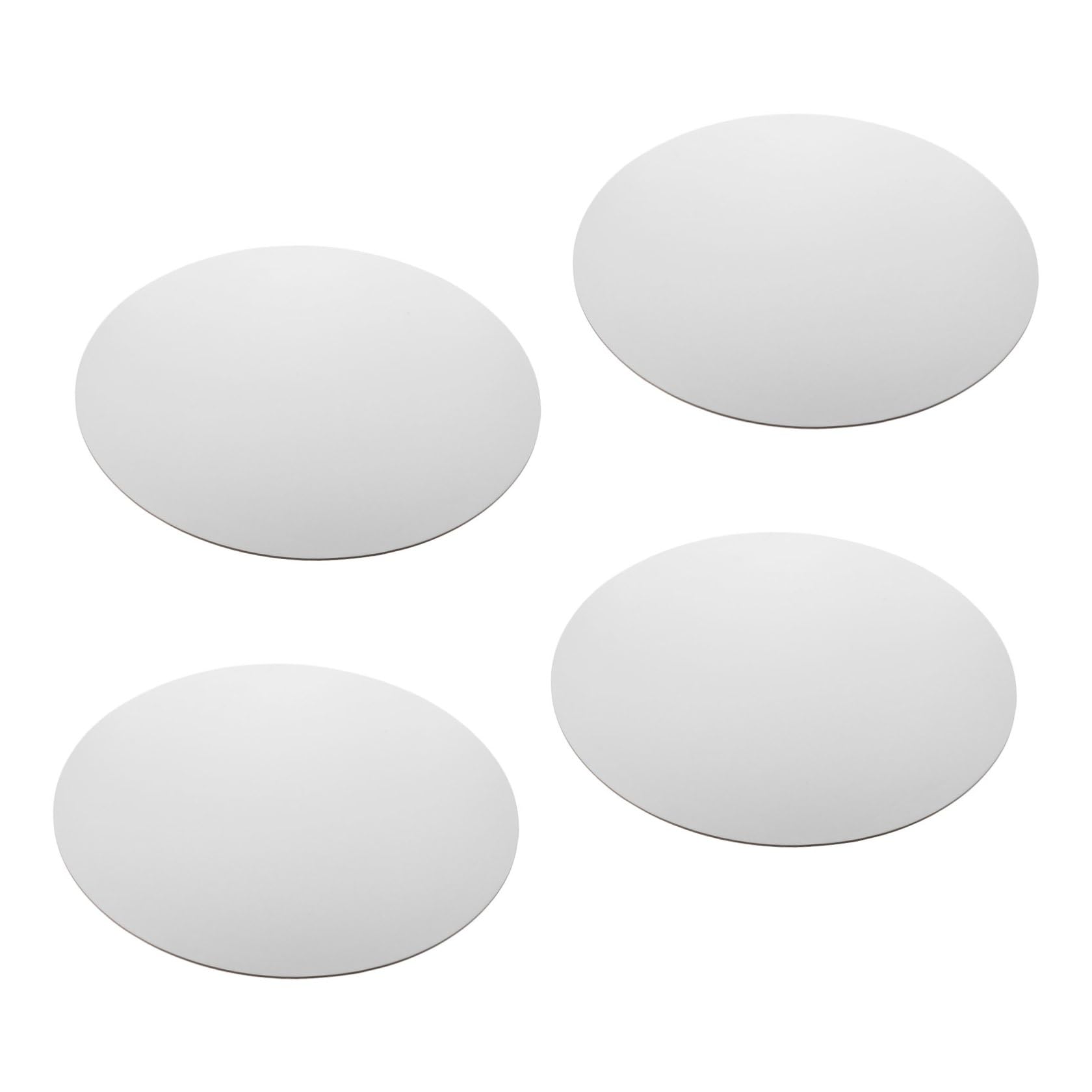 GALPADA Lot de 4 Toiles Tendues Rondes Blanches 40 Cm pour Peinture à L'huile, Compatibles Multiples Peintures, Faciles à Nettoyer, pour Studio ou Décoration Maison