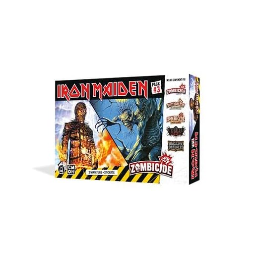 Asmodee - Zombicide, 2a Ed - Iron Maiden Pack 3, Espansione Giocco da Tavolo, Pack 3