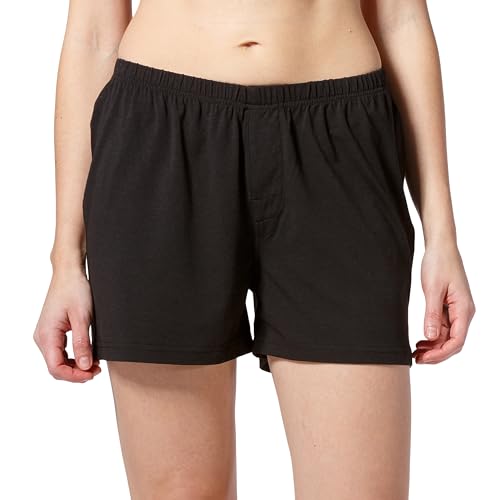 Fishers Finery Organic Cotton & Rayon Viscose Gym Shorts for Women (Black, L)