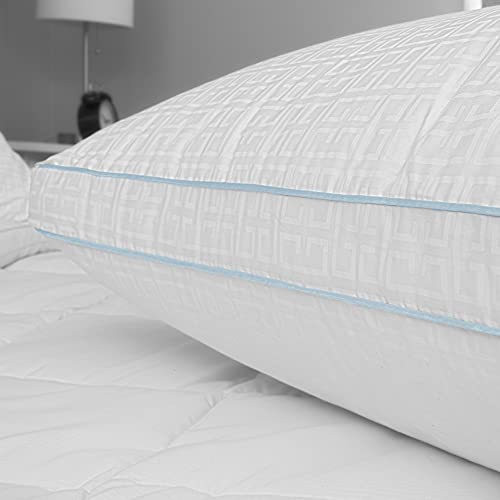 Sensorpedic Signature Gusseted Fiberfill Bed Pillow With Luxury Cotton Cover, Jumbo, White 2 Count #TOP2