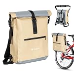 Todeco – Todeco 3 in1 Fahrradtasche Gepäckträger 20L Beige