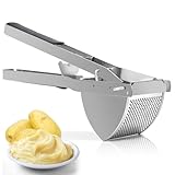 SUREWIN Kartoffelpressen & Spätzlepressen Mashers Handbuch Gemüsepüree Obstpresse, Zitronenpresse, Babynahrungssieb Kartoffel Ricer Edelstahl und Premium-Silikongriff