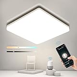 【Speicher- / Timing-Funktion】Lassen Sie Die WIFI Deckenlampe länger als 15s an, um sich an das Licht zu erinnern. Sie können auch die Zeit einstellen, zu der dieses Licht automatisch aus- oder eingeschaltet wird.