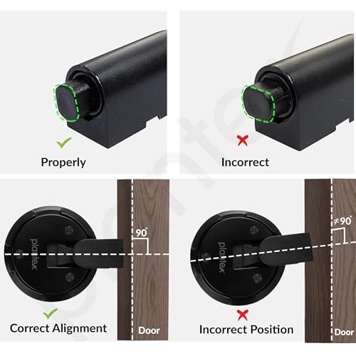Image of Plantex Floor Mounted Door Stopper /Door Stopper for Home /Door Stoppers for Hotel /Office - Pack of 1 (Black)