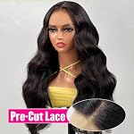 Hedy Wear and Go Glueless Wigs Human Hair Pre Plucked Pre Cut HD Lace No Glue Body Wave Lace Front Wigs for Black Women Human Hair Glueless with Natural Hairline 180% Density 22 Inch - Image 4