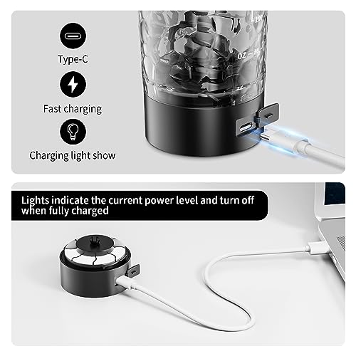 Fans-One Electric Protein Shaker Bottle, 24 Oz Lockable Blender Bottles, Made With Tritan, Bpa Free, Usb Rechargeable Mixer Cup For Protein Shakes, Black #TOP5