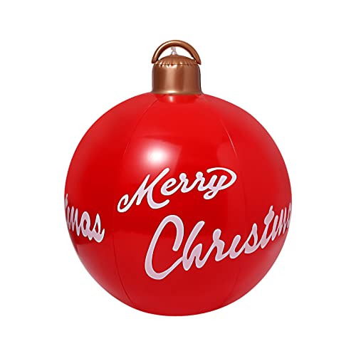 Raiodais Christmas Outdoor Inflatable Decorated Ball, Inflatable Outdoor Holiday Yard Decorations, Yard Garden Decoration Giant Ball 23.6'' Xmas Decor Ball (584T, One Size) Cover