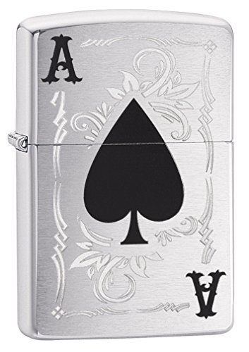 Zippo Lighter: Ace of Spades - Brushed Chrome 79191
