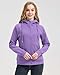 KEBORUILA Damen Fleece Hoodie Kapuzenjacke Sweatshirt Kapuzenpullover Mit Kapuze Reißverschluss Oberteile,Purple,XL