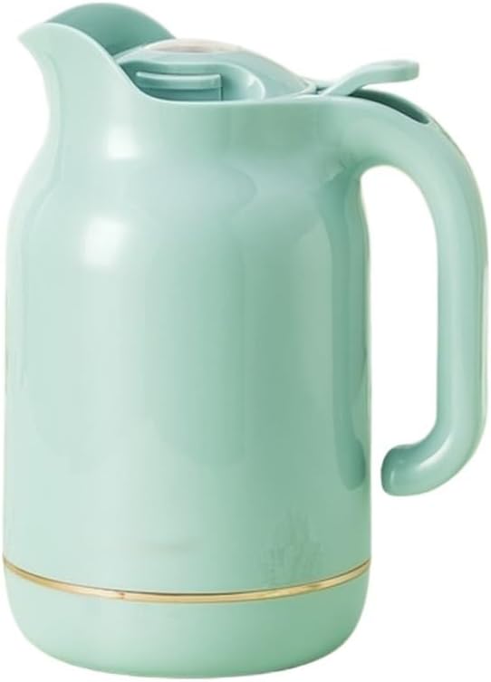 HBJWOV Dormitory Portable Thermostatic Glass Household Large-Capacity Display Temperature Insulation Pot 1.5L(Blue)