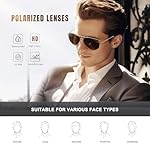 Eiuizah Polarized Aviator Sunglasses for Men Women, Driving Mens Sun Glasses with UV Protection for Fishing Golf - Image 2