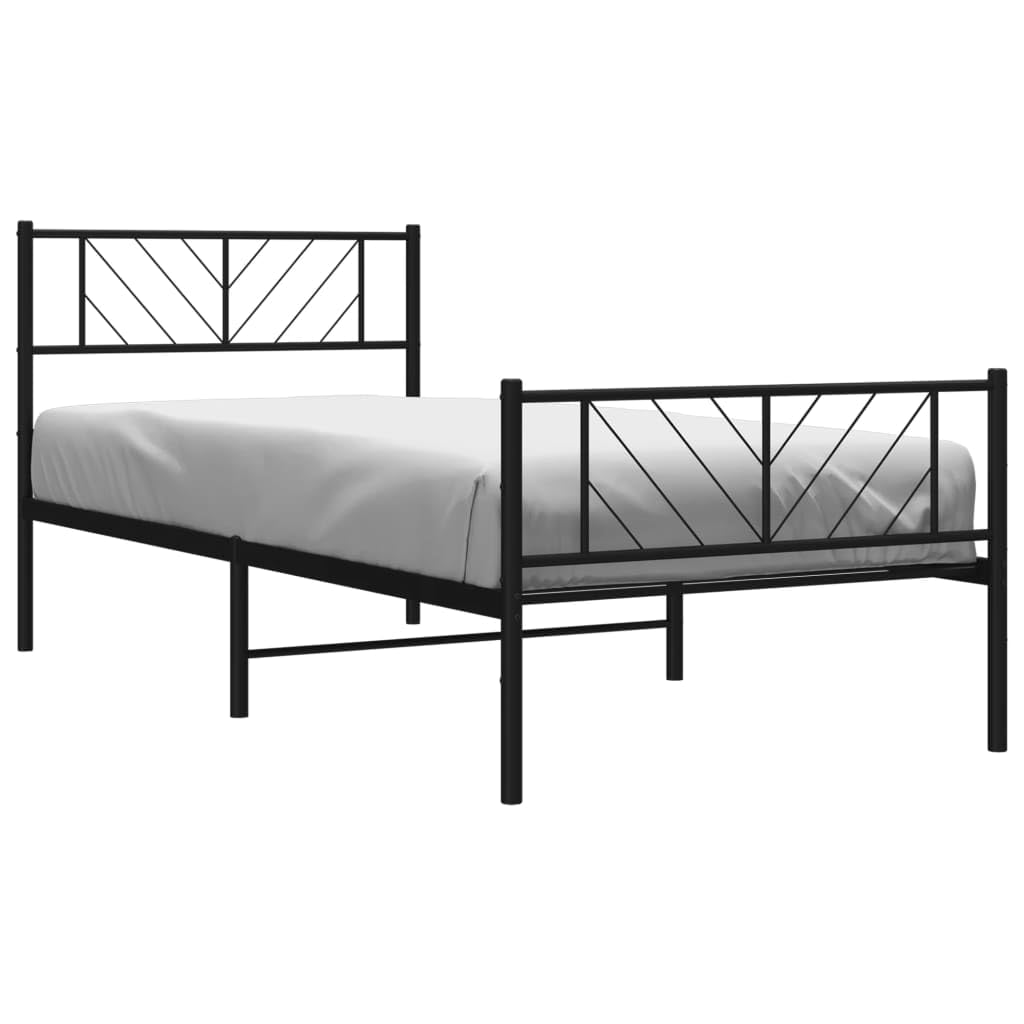 Metalowa konstrukcja z listwami Classic 80x200 cm Czarny