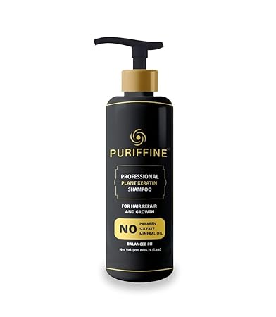 Puriffine Professional Plant Keratin Shampoo (Sulfate and Paraben Free) 200ml