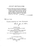 Joint-metallism, A Plan by which Gold and Silver Together, at Ratios Always
