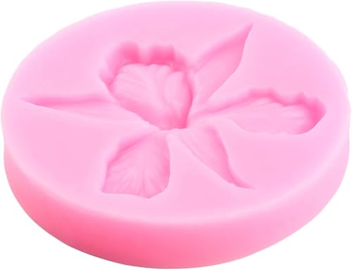 Vista 8 de ZiXiang Moldes de silicona para fondant de orquídea para decoración de pasteles, cupcakes, caramelos, arcilla polimérica, pasta de goma de Estilo b