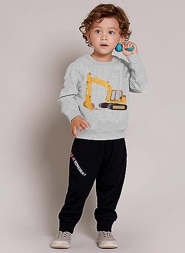 Image of Popshion Toddler Boys Sweatshirt Cotton Lightweight Kids Winter Warm Sweater Crewneck Pullover Tops