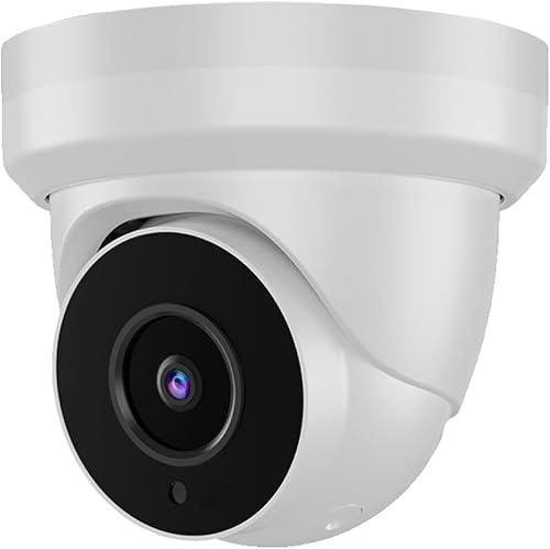 Tennoz Cámara de torreta IP PoE de 8MP 4K para exteriores, cámara domo de seguridad IP H.265 PoE con visión nocturna de 80 pies, lente de 0.110 in, disponible en Yaxa Peru