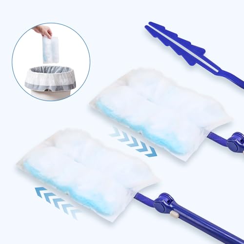 Image of Disposable Duster Refills Bulk, Extendable Heavy Duty Dusters Refills 180 Degree Multi Surface Dusting Brush Replacement Head with Handle for Cleaning Home, Blinds, Ceiling Fans 200 Sets