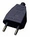 Produktbild Bayram® 5x Euroflach-Stecker schwarz, zum Schrauben 2,5 A / 250 VAC,transmedia netzstecker euro stecker stromstecker für selbstmontage schwarz