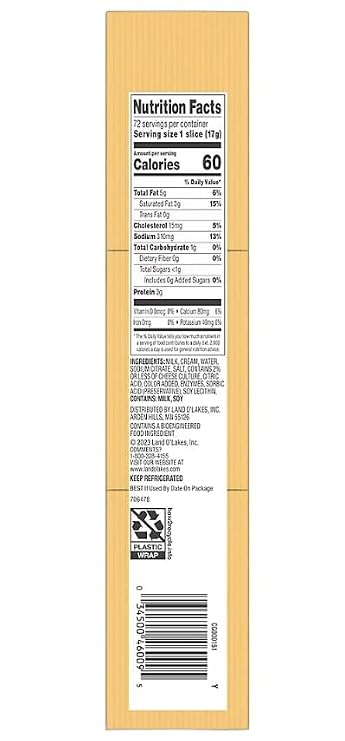 Yellow American Cheese Slices 72 Count, 44 oz (2.75 lb) | Deli Style Sliced Cheese | Smooth Melting, Creamy Flavor | Perfect for Sandwiches, Burgers, Grilled Cheese & Wraps