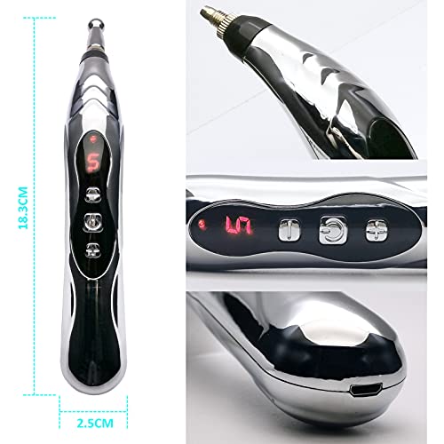 Rechargeable Electric Meridians Energy Pen - Low Voltage Electronic Meridian Acupuncture Massage Pen for Relaxation and Pain-Relief - Image 4