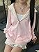 DINGXIANGJU Y2K Cutecore Kawaii Hoodie Cute Cat Coquette Zip Up Harajuku Oversize Japan Top Clothes (pink,Small)