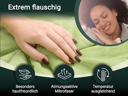 Kuscheldecke ZOLLNER flauschig 150×200 cm aus atmungsaktiver Mikrofaser