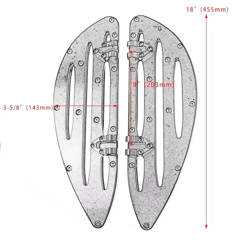 Repose pieds pliables de qualité supérieure pour plancher Softail Dyna