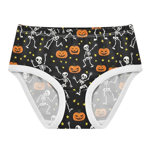 Joisal Designer Toddlers Underwear Floral 2t Cotton Panties Little Girl Halloween Funny Skeletons Black Briefs Girls Undies